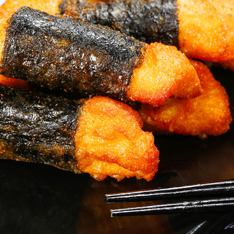 上鲜 日系海苔鸡肉卷 500g 熟冻 出口级 半成品油炸鸡块 清真食品