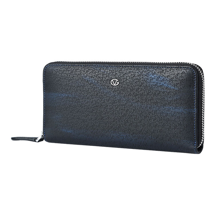 卓凡尼·华伦天奴 男士手包多卡位长款手抓包头层羊皮拉链复古钱包手