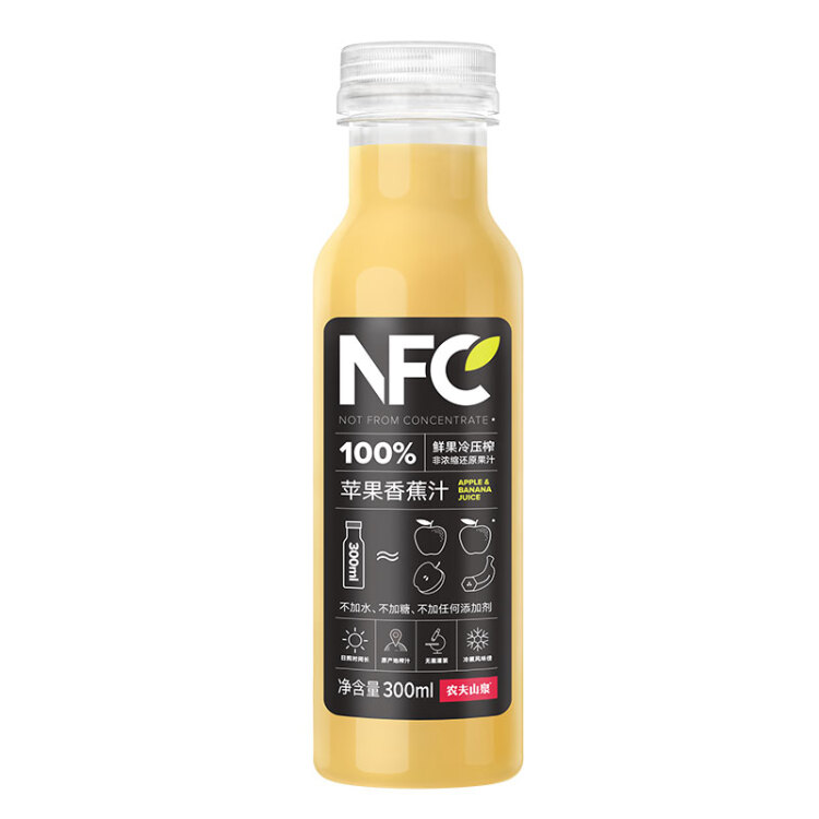 農夫山泉 NFC果汁飲料 100%NFC蘋果香蕉汁300ml*10瓶? 禮盒
