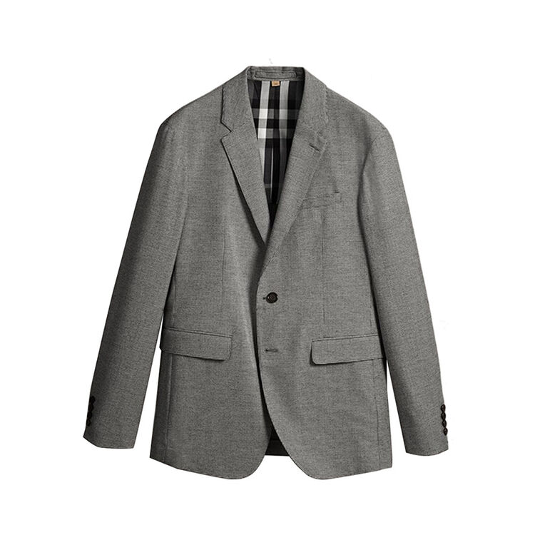 burberry 博柏利 男士小千鸟格西装 uk码 炭灰色 54