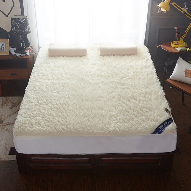 织帝家纺 澳洲羊毛床垫 冬季加厚保暖羊毛垫 羊毛床褥子 长羊毛款