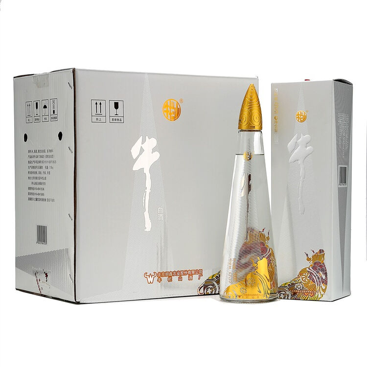 牛栏山 牛角尖 43度 500ml*6瓶 整箱装 浓香风格白酒(内含三个礼品袋)