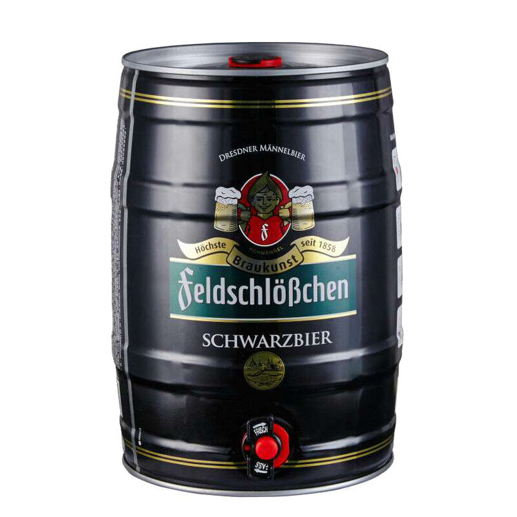 德国原装进口啤酒 费尔德城堡(feldschlobchen)黑啤酒5l桶装 费黑5l桶