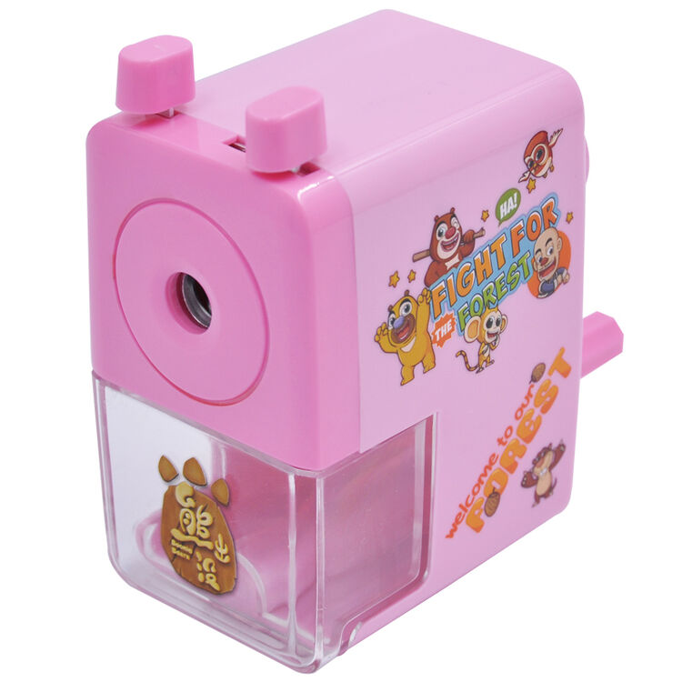 三木(sunwood) 熊出没卡通手摇削笔机器/削笔刀/转笔刀 xcm0003 粉色 