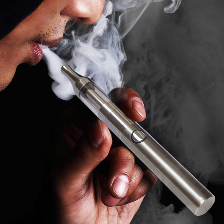 电子烟套装仿真蒸汽烟新款直杆大烟雾戒烟器烟具送烟油 黑色-送五瓶