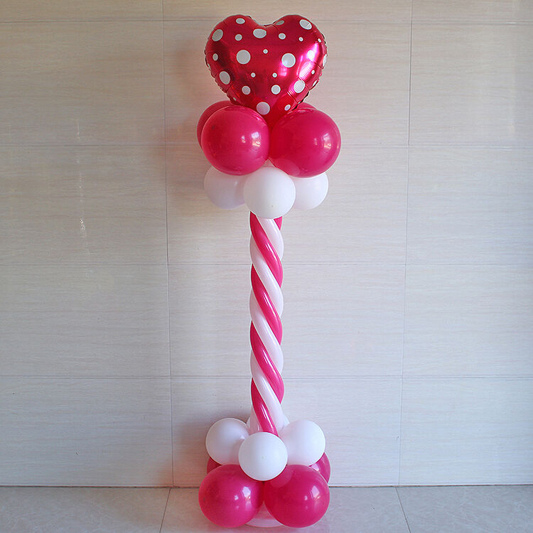结婚用品装饰 婚礼路引酒店场地布置 立柱气球造型 开业晚会派对 玫红