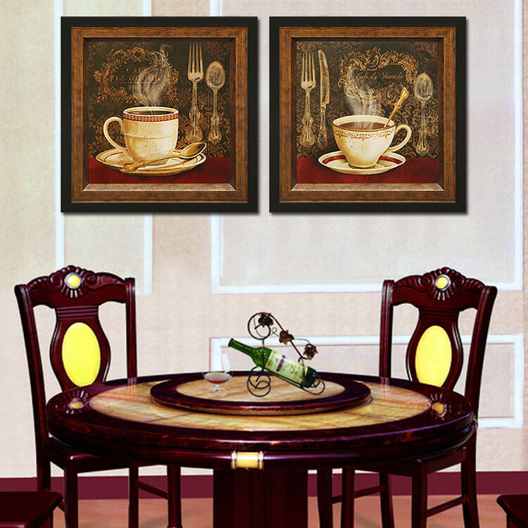 [大户人家]大框画世家 美式乡村餐厅装饰画 欧式复古饭厅墙壁画 两张