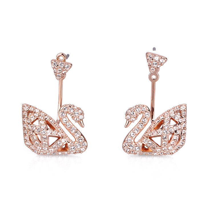 施华洛世奇(swarovski)新款天鹅耳钉 女镂空双面耳环耳饰奢侈品饰品
