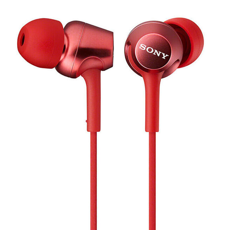 索尼(sony)mdr-ex250ap 入耳式立体声通话耳机 带麦线控耳机 红色