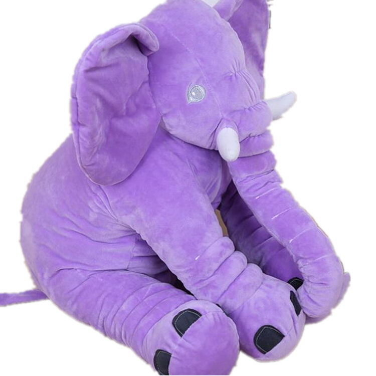 爱冰清 55厘米紫色大象毛绒玩具动物公仔娃娃可爱大象玩偶礼物