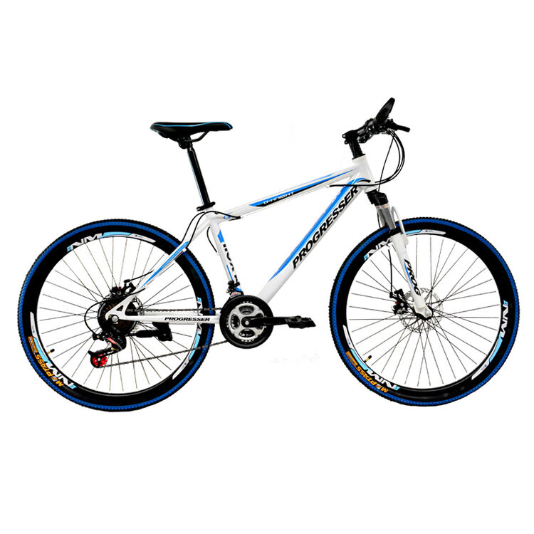 豪健sd26092b自行车21速山地车男女款高碳钢26寸双碟刹白蓝色