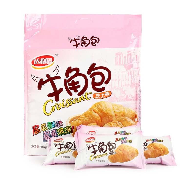 达利园牛角包芝士味240g可颂面包零食早餐 菜管家商品