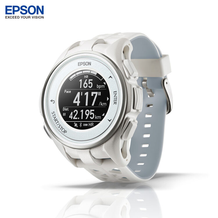 爱普生(epson)户外手表j300游泳水下光电心率游泳手表 电子墨水屏水屏