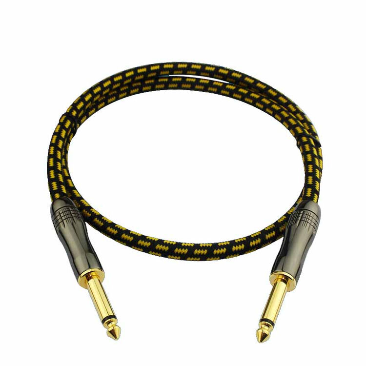 freeamg 大二芯音频线 功放话筒音箱吉他线 公对公6.35/6.