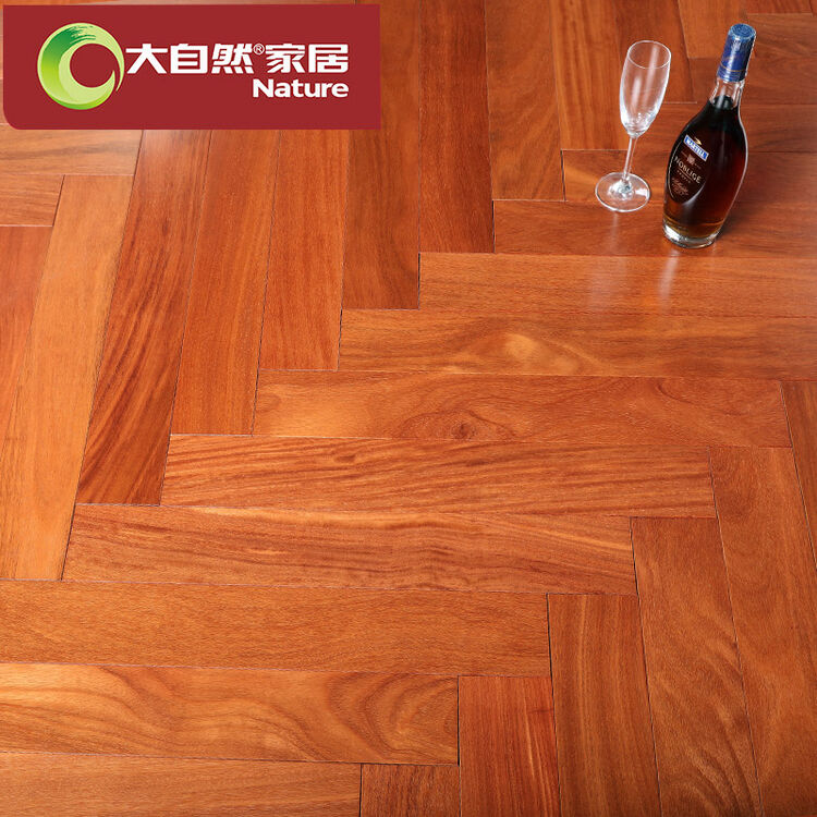 大自然(nature) 大自然地板 实木地板 二翅豆 人字拼 裸板 自由自在长