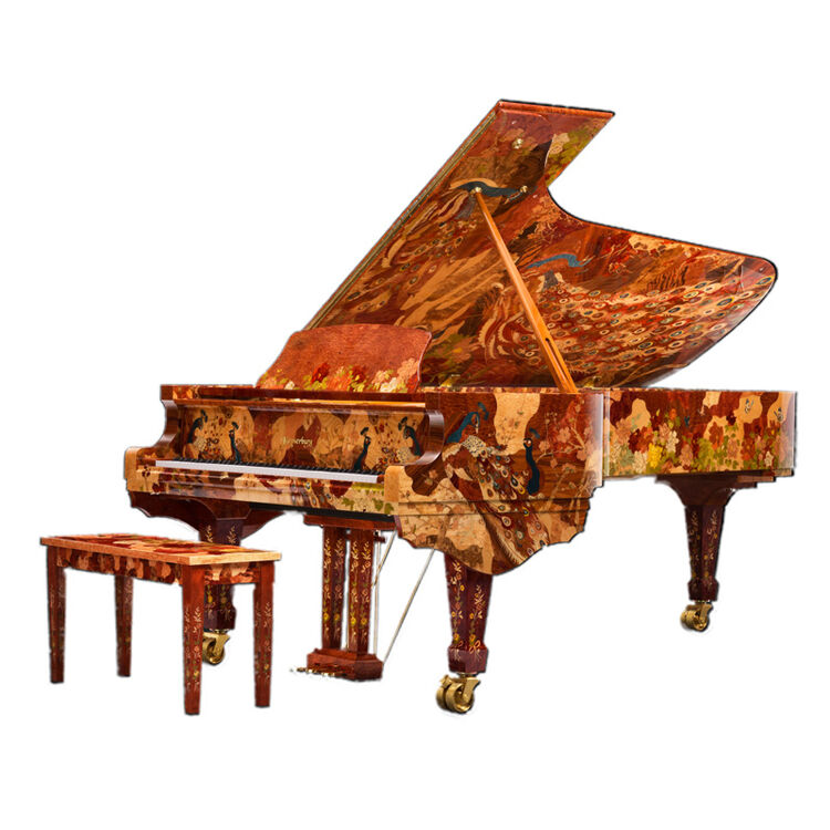 珠江钢琴(pearlriver) 珠江钢琴 恺撒堡三角钢琴 雍容孔雀琴gh275