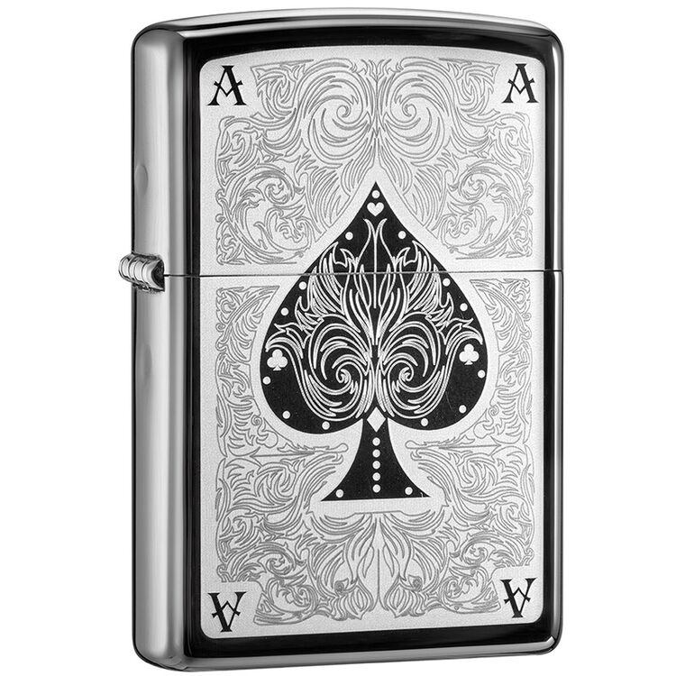 之宝(zippo)打火机 暗花幺点 黑冰镭射雕刻28323 煤油防风火机