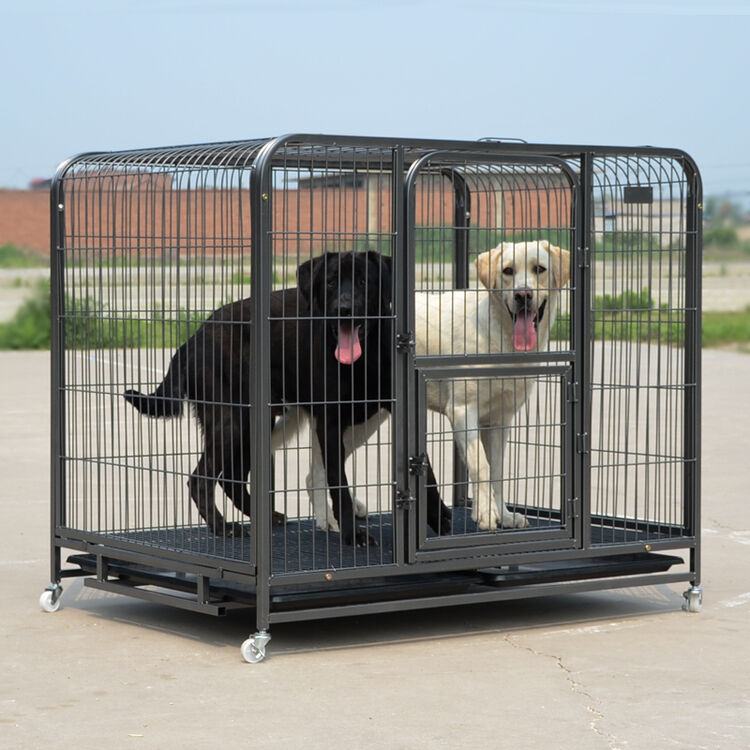 加粗成年金毛狗笼l大型犬带厕所拉布拉多中型犬狗笼子125*95*110 银