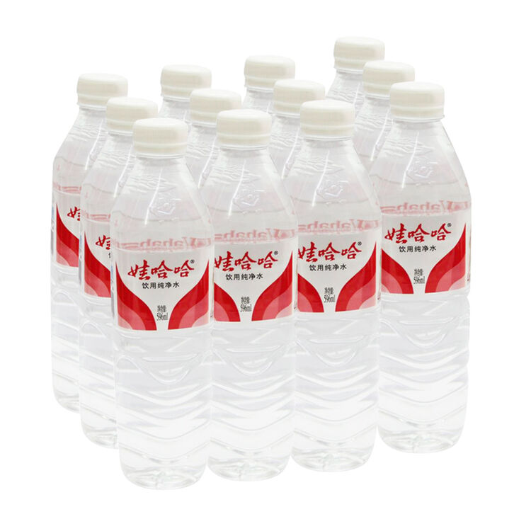 娃哈哈 饮用纯净水596ml*12瓶(裹膜)纯净甘甜爽口 (新老包装随机发货)
