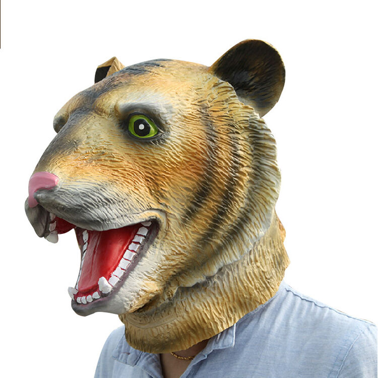 盛泉 出口欧美乳胶面具 人头套面具 环保乳胶 大老虎 面具 头套