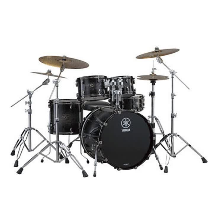 yamaha雅马哈live custom 镀黑铬橡木 5鼓 架子鼓 爵士鼓 深黑色渐变