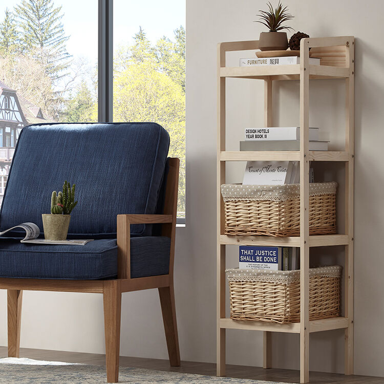 颐森(yisen)置物架 床头架实木收纳架多功能储物收纳架 d03