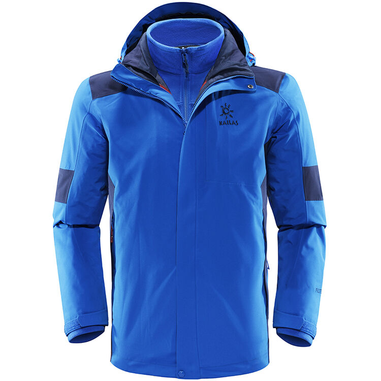 凯乐石 户外运动 男女款远征三合一冲锋衣 kg110126 男-晴空蓝 xl