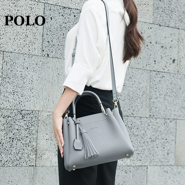 polo 凯莉包百搭时尚手提包单肩包斜挎包女包包340333 浅蓝色