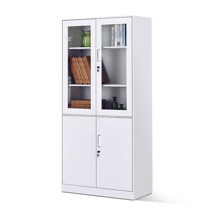 中伟文件柜办公柜钢制铁皮资料档案储物拆装柜薄边大器械纯白色