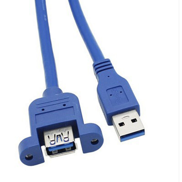 3米usb3.0公对母延长线带螺丝孔 带耳朵usb3.0公对母线 0.3m