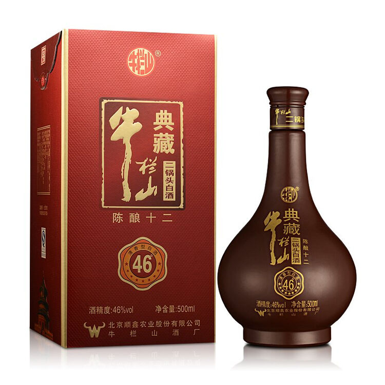 牛栏山46度二锅头典藏12年陈酿白酒500ml