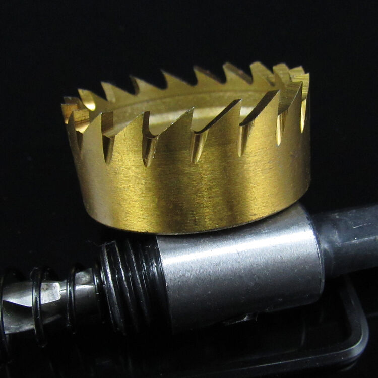 不锈钢开孔器 金属扩孔器 铁皮 铝合金打孔钻头 香槟色 22mm