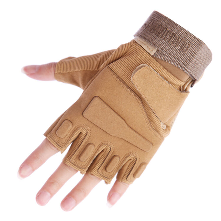 户外特种兵部队健身训练运动登山骑行军手套 沙色 l 掌围(19-21cm)