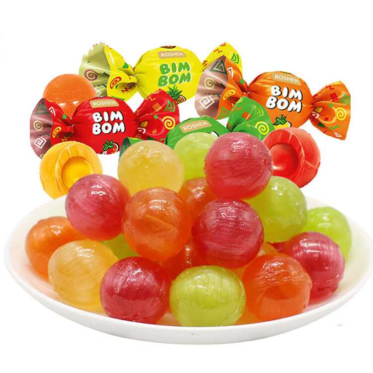 乌克兰进口 如胜 乒乓夹心硬质糖果1kg 果汁糖夹心水果糖休闲零食 果