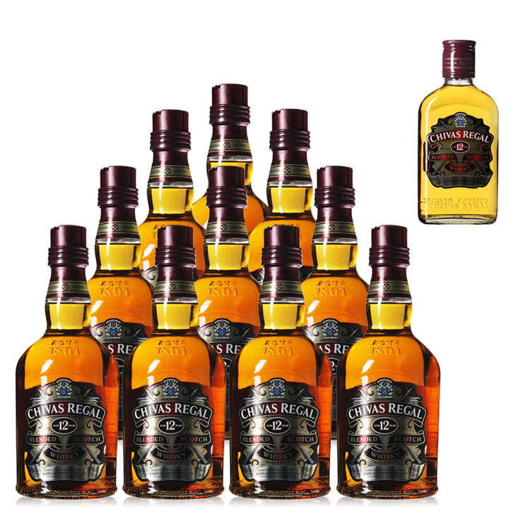 洋酒chivas regal 12yo whisky芝华士12年威士忌 十送二组合
