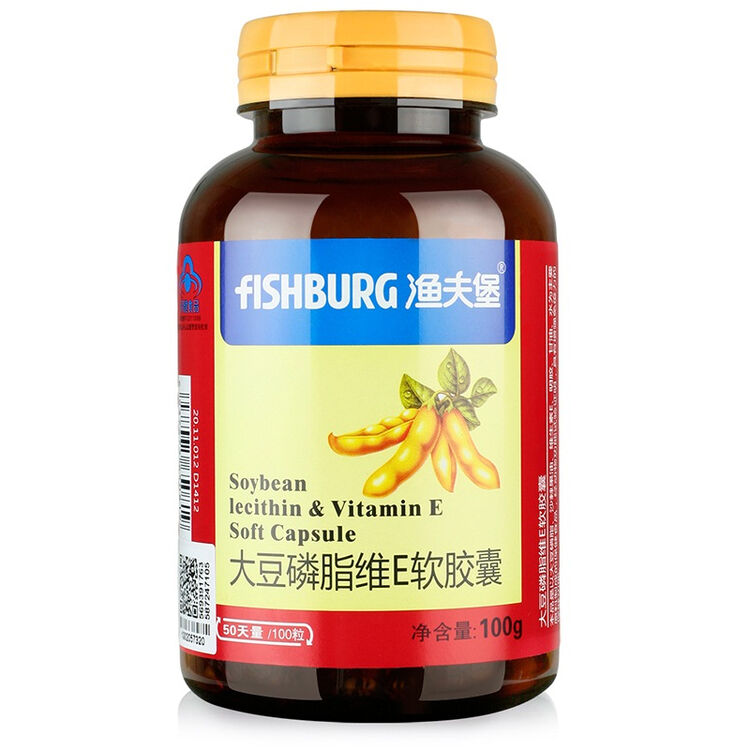 渔夫堡大豆磷脂软维e软胶囊ve1g100粒