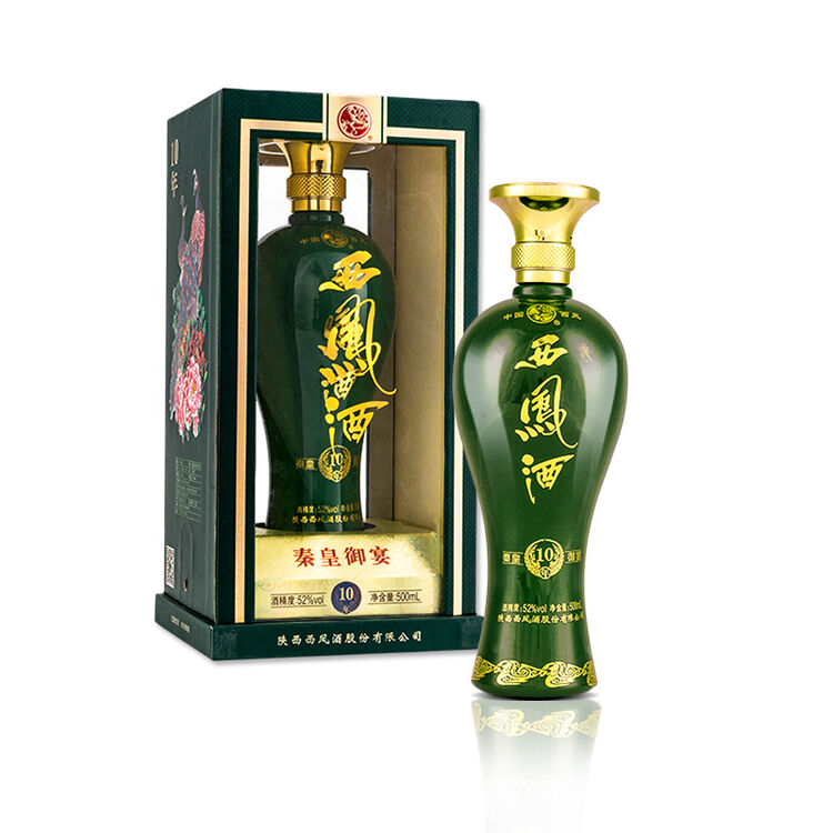 西凤酒52度秦皇御宴10年500ml凤香型盒装白酒单瓶礼品酒