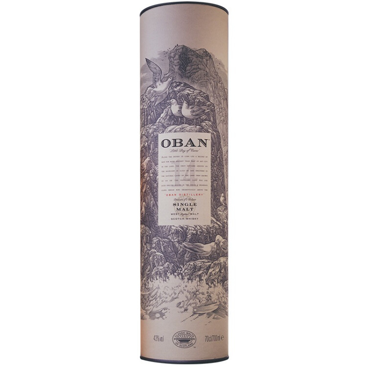 欧本（Oban）14年 苏格兰 高地产区 单一麦芽 威士忌 洋酒 700ml 光明服务菜管家商品 