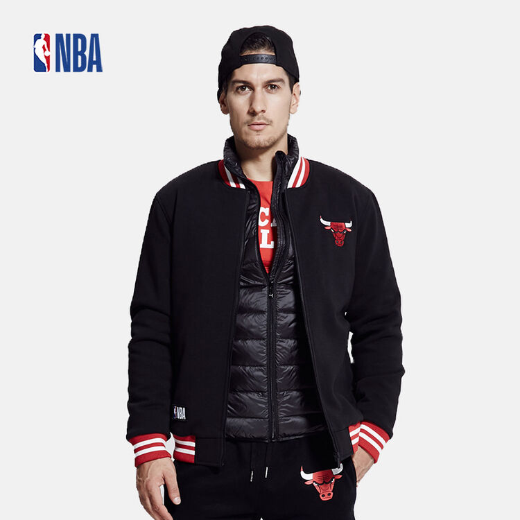 nba新款 公牛队 舒适保暖棒球服 运动夹克外套 男 图片色 m