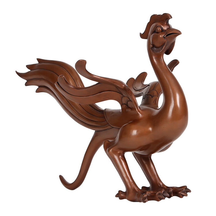铜欣祥 紫铜神兽青龙白虎玄武朱雀摆件工艺品 朱雀