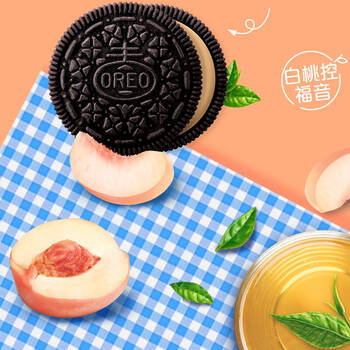 奥利奥(oreo)白桃乌龙味夹心饼干 季节限定粉色奥利奥97g/388g 白桃