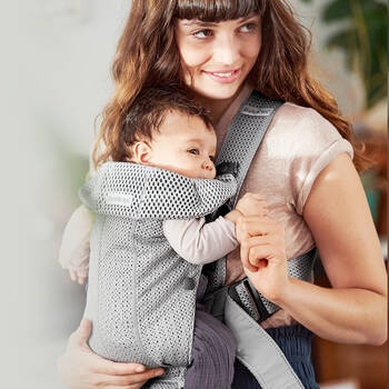 babybjorn婴儿背带新生儿多功能前抱式宝宝抱娃神器海军蓝网眼