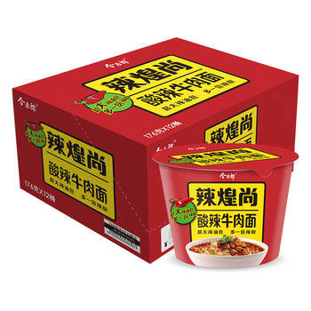 今麦郎 方便面 辣煌尚酸辣牛肉面176g*12桶 *2件