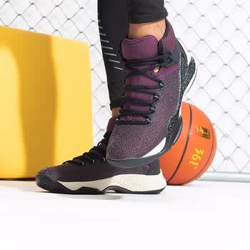361度篮球鞋男实战耐磨高帮透气防侧翻科技运动鞋子 n 氧化铁红/曜石