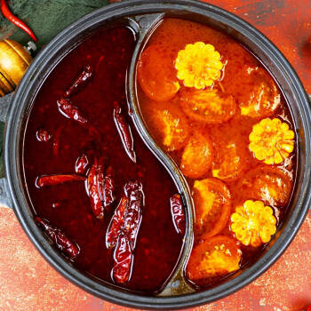 火锅锅底呷哺牛油鸳鸯番茄菌汤清汤底料