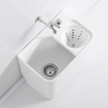 50荣洁(rongjie) 不锈钢阳台卫生间洗衣柜带搓衣板深槽洗衣盆槽全套