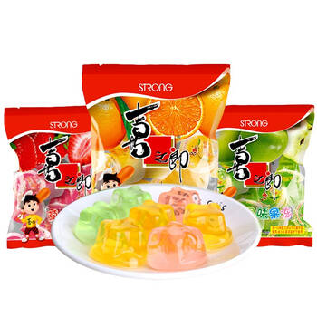 喜之郎水果果冻苹果味90g30袋水果味布丁儿童零食下午茶4件