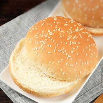 曼可顿芝麻仔汉堡面包胚汉堡包半成品家庭装即食家用早餐速食汉堡面包