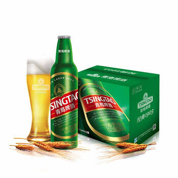 青岛啤酒tsingtao190310度473ml12瓶铝罐整箱装2件