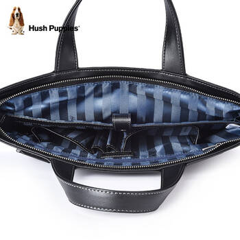 暇步士平纹系列简约手提包大气男包真皮公事包